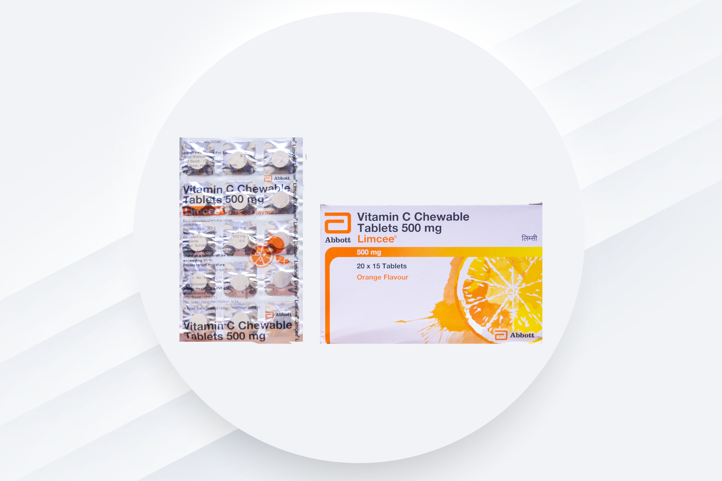 Limcee 500mg Orange Flavour Chewable Tablets